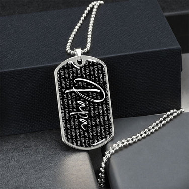 Grandkids - Necklace - Gift for Grandpa - Love You This Much